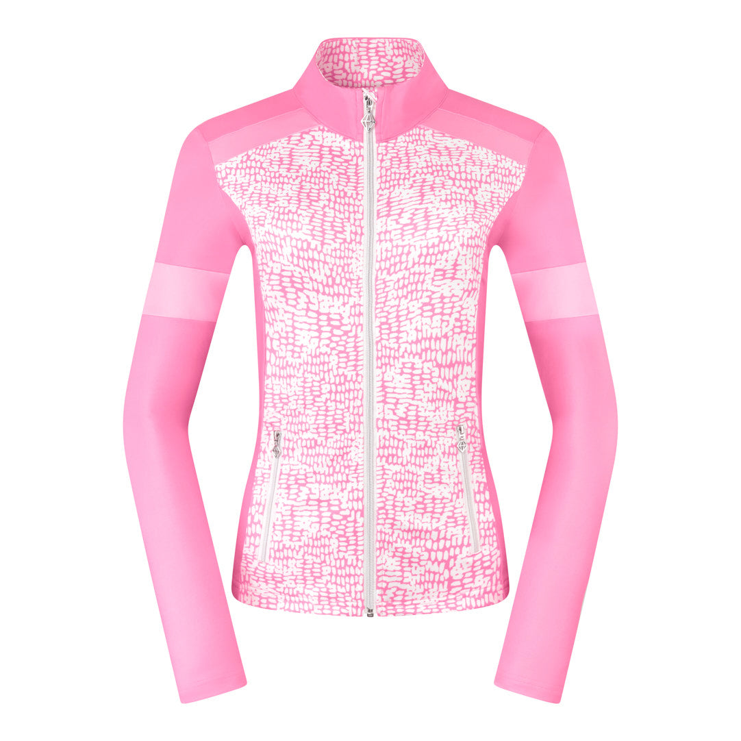 Pure Golf Full Zip Mid-layer in Candy Pebble Print