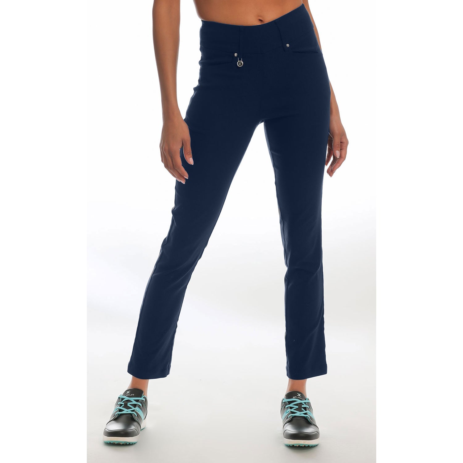 Island Green Ladies Pull-on Trouser in Dark Navy