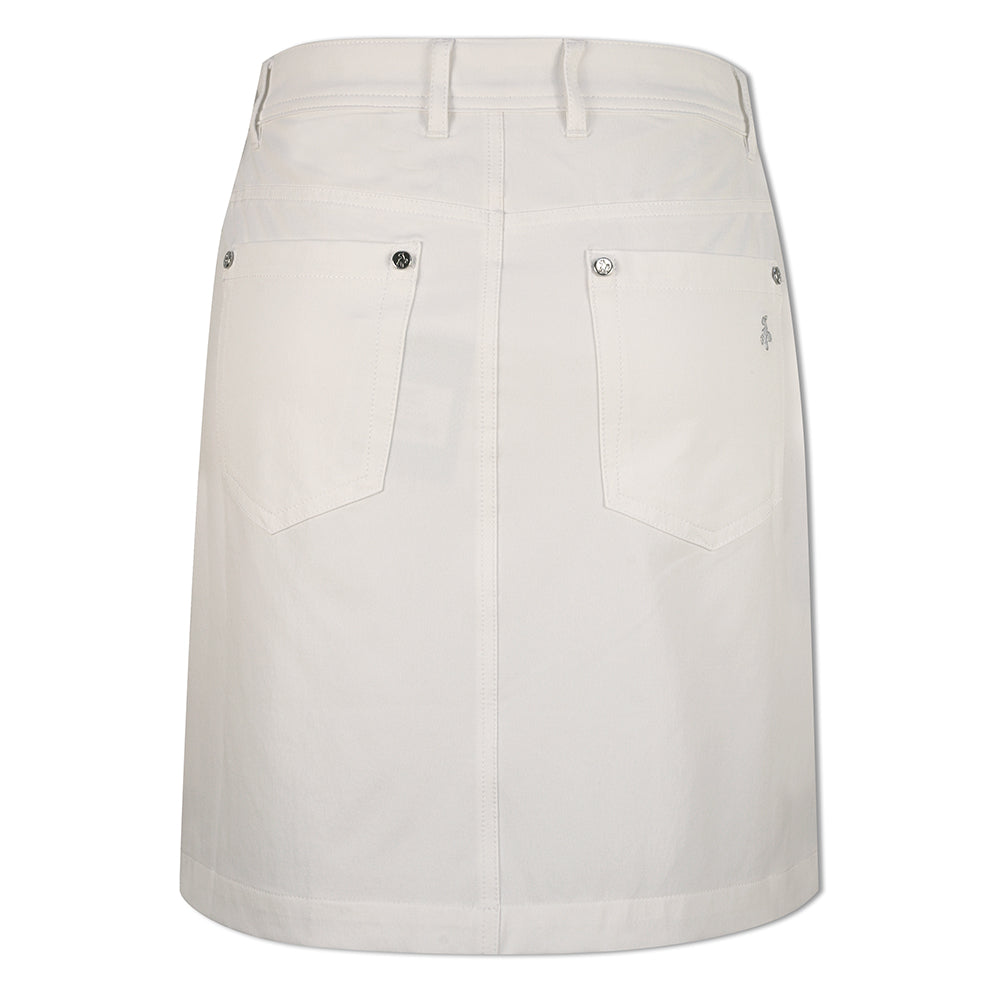 Green Lamb Ladies Stretch Skort with UPF30 Protection in White