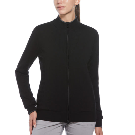 Callaway Ladies Lined Windstopper Full-Zip Sweater in Black Ink