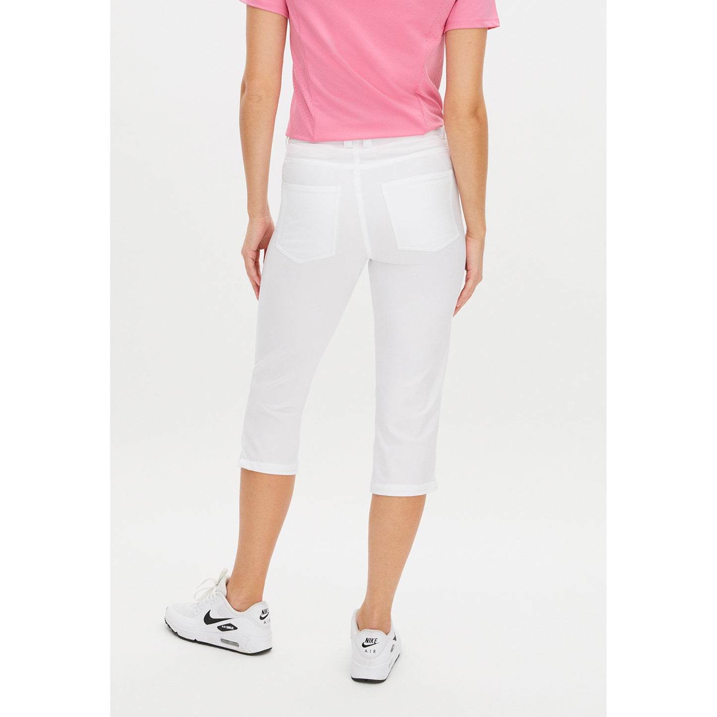 Rohnisch Ladies Chic Slim-Fit Capris in White - Size 14 Only Left