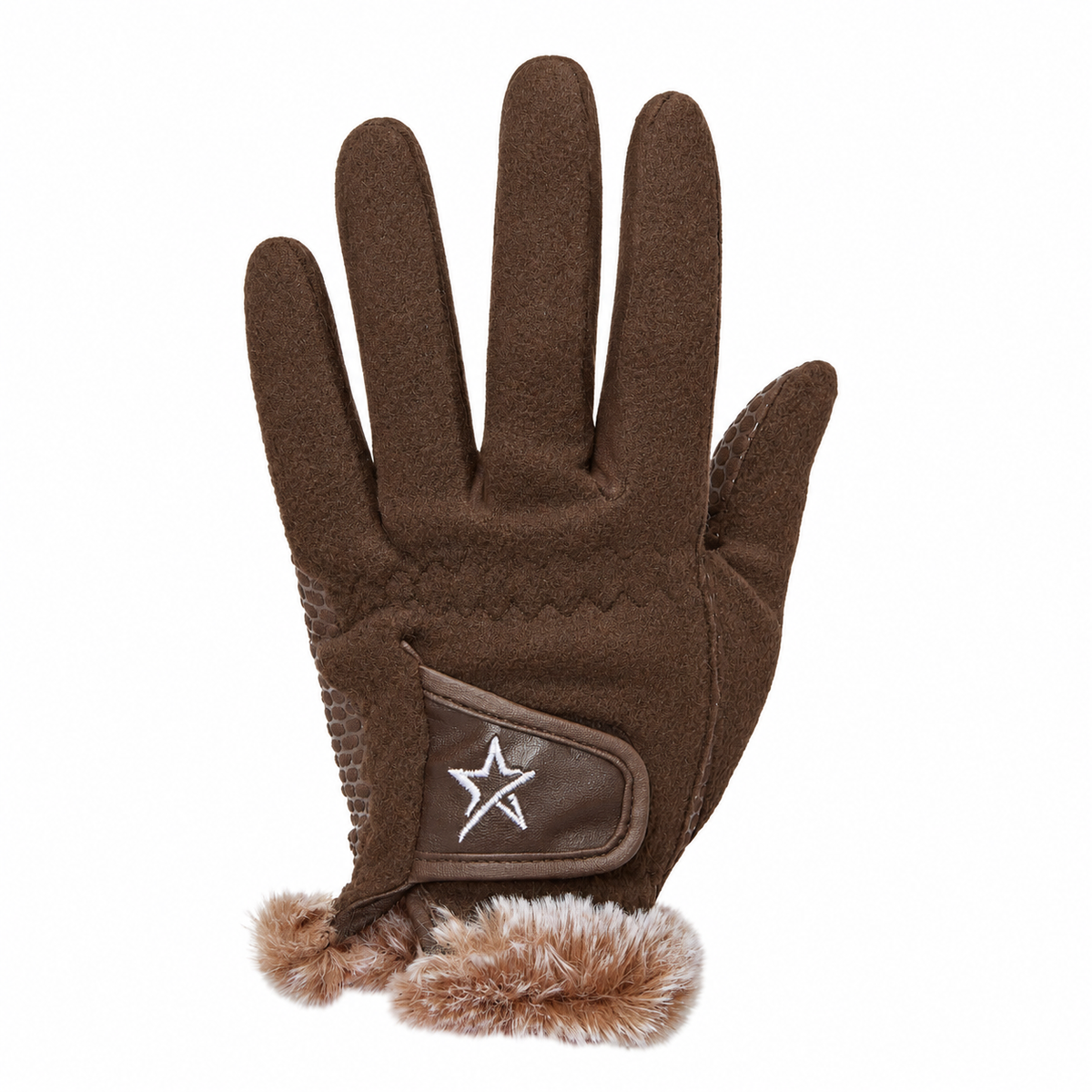 Swing Out Sister Winter Fleece Gloves with Faux Fur Trim