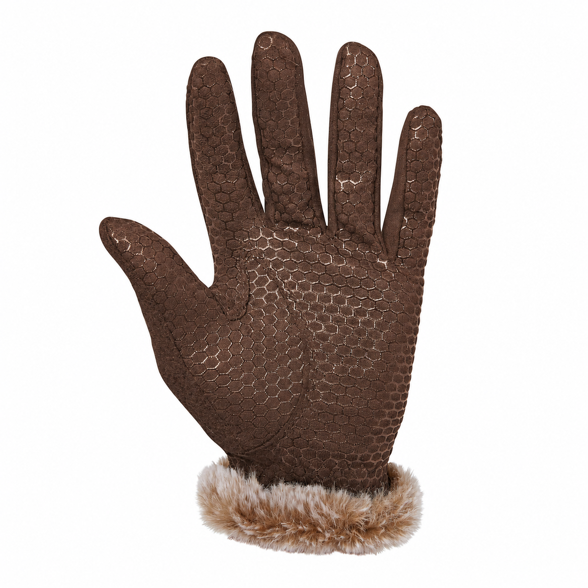Swing Out Sister Winter Fleece Gloves with Faux Fur Trim