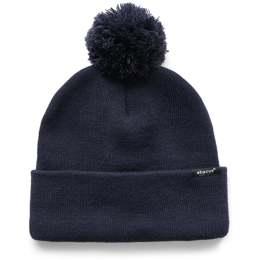 Abacus Ladies Fleece Lined Bobble Hat in Navy