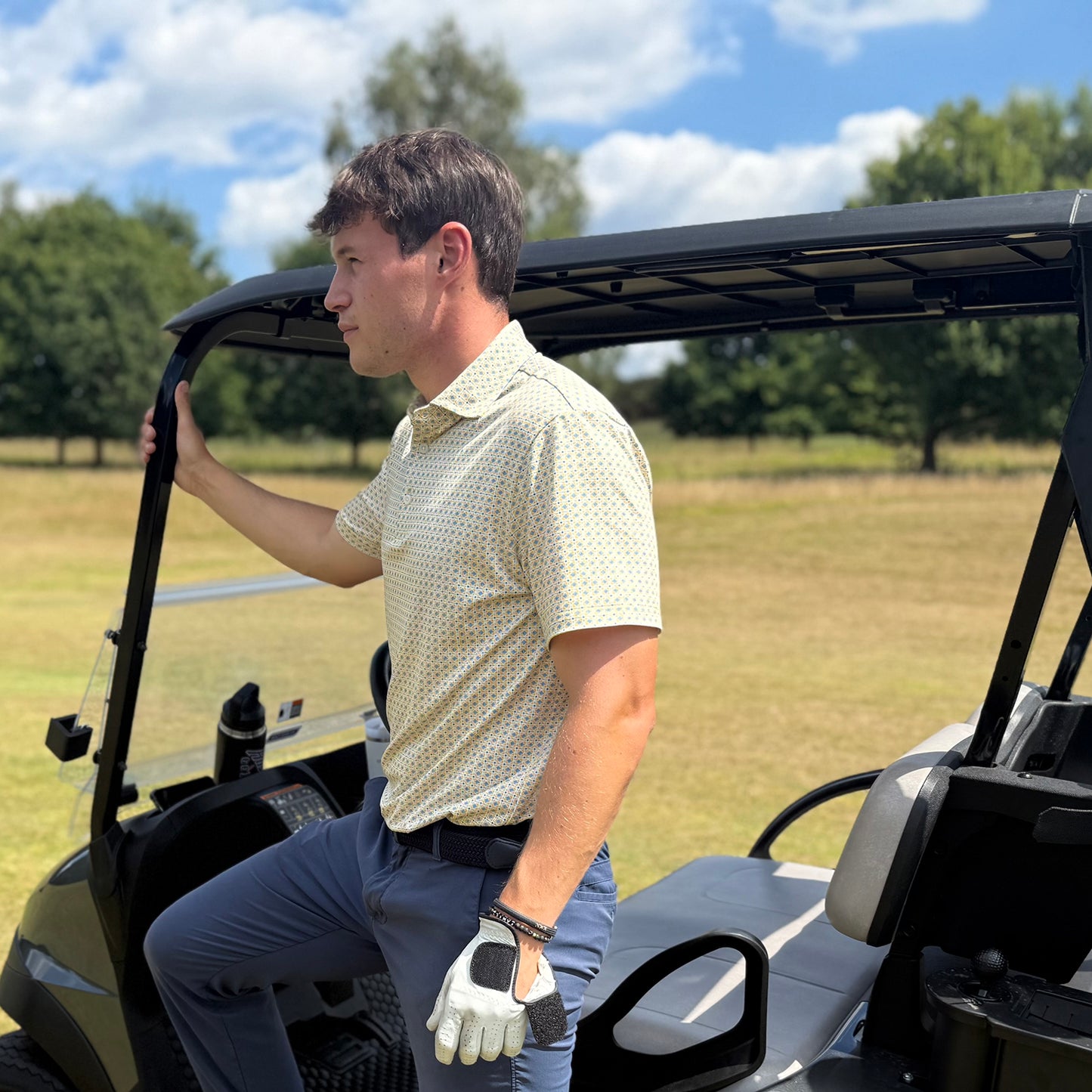 Swing Out Sister Men's Short Sleeve Polo for Breathable Performance & Effortless Movement