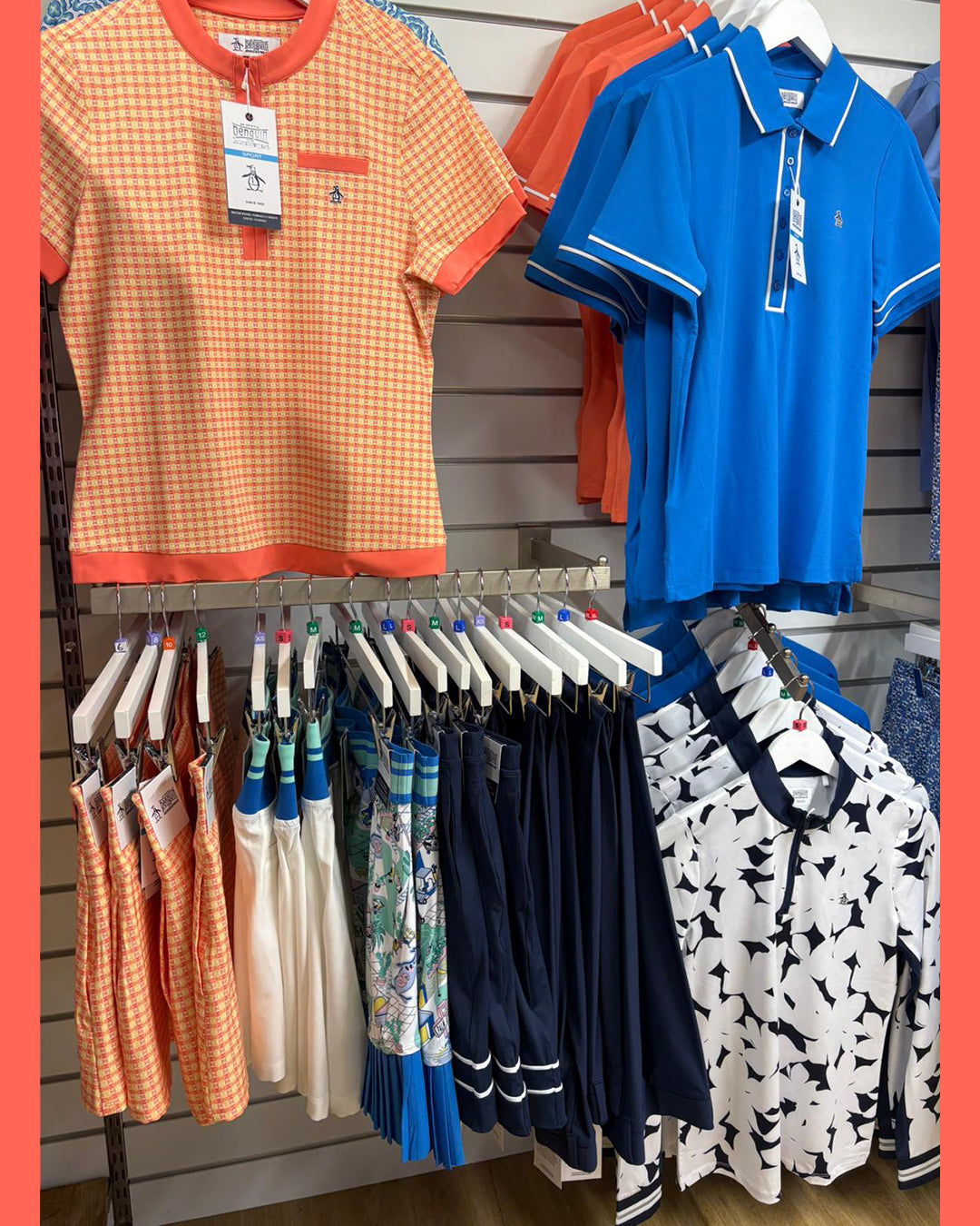 GolfGarb ladies golf clothes In store at the Tony Valentine Golf Centre Corsham featuring Original Penguin women's golf wear.