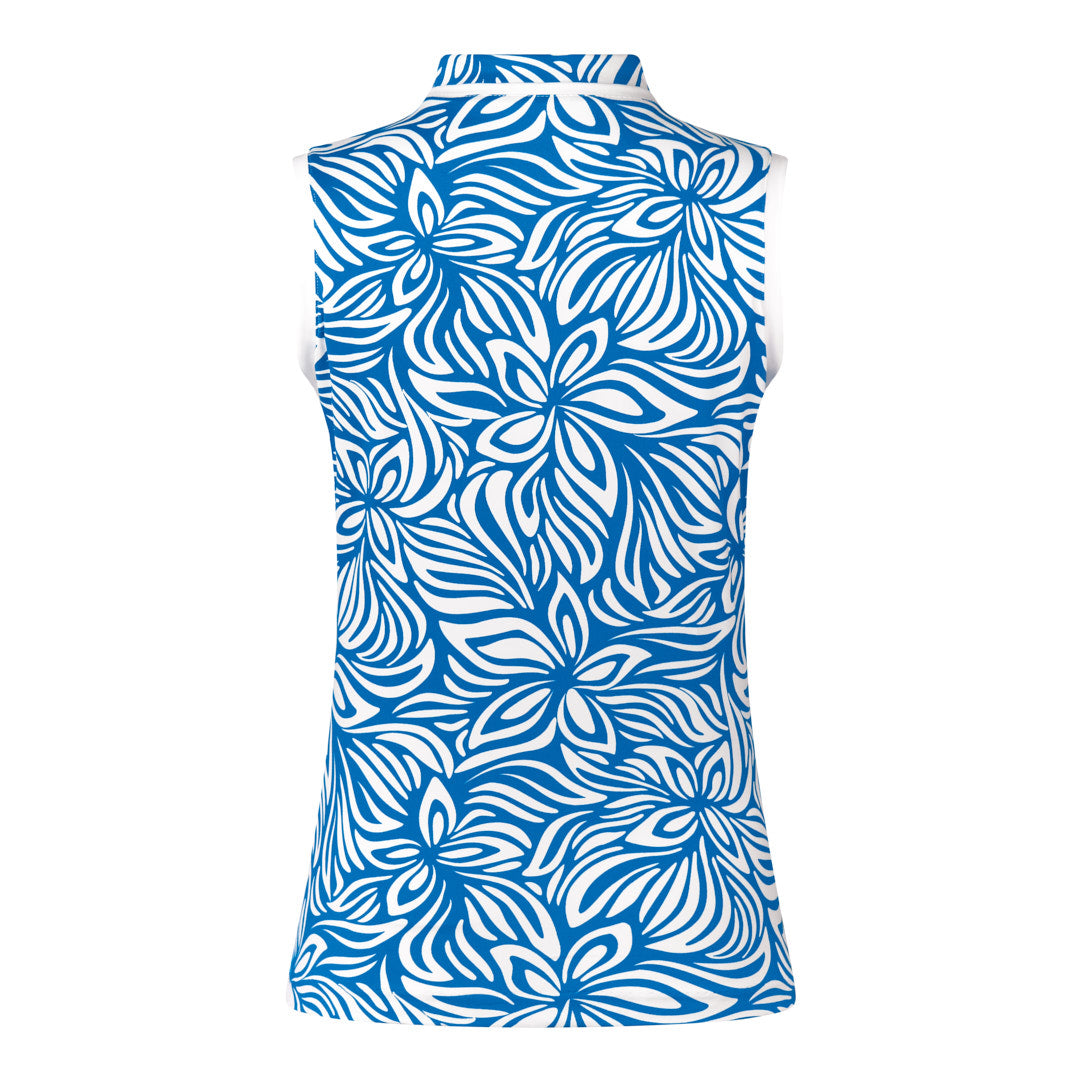 Tail Ladies Grecian Flower Print Sleeveless Golf Top