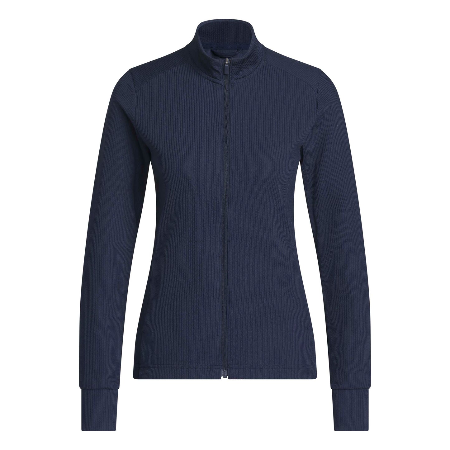 adidas Golf Ladies Navy Full-Zip Textured Jacket - Lightweight Layering for Everyday Wear & On-Course Comfort