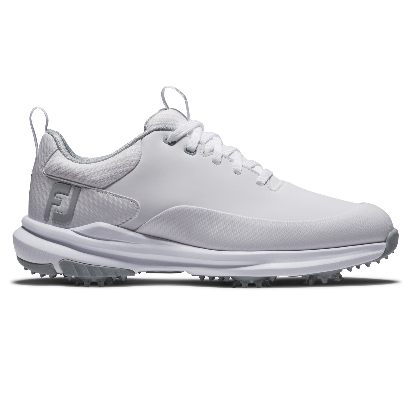 FootJoy Ladies Waterproof Wide Fit Tour Rival Golf Shoe in White with SoftSpikes