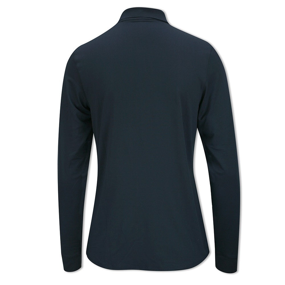 Puma Golf Ladies Cloudspun Long Sleeve Polo in Deep Navy