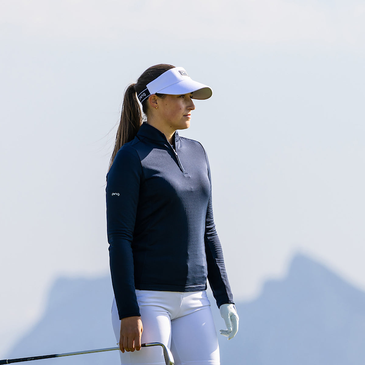 PING Ladies Grid-Back Golf Fleece in Navy