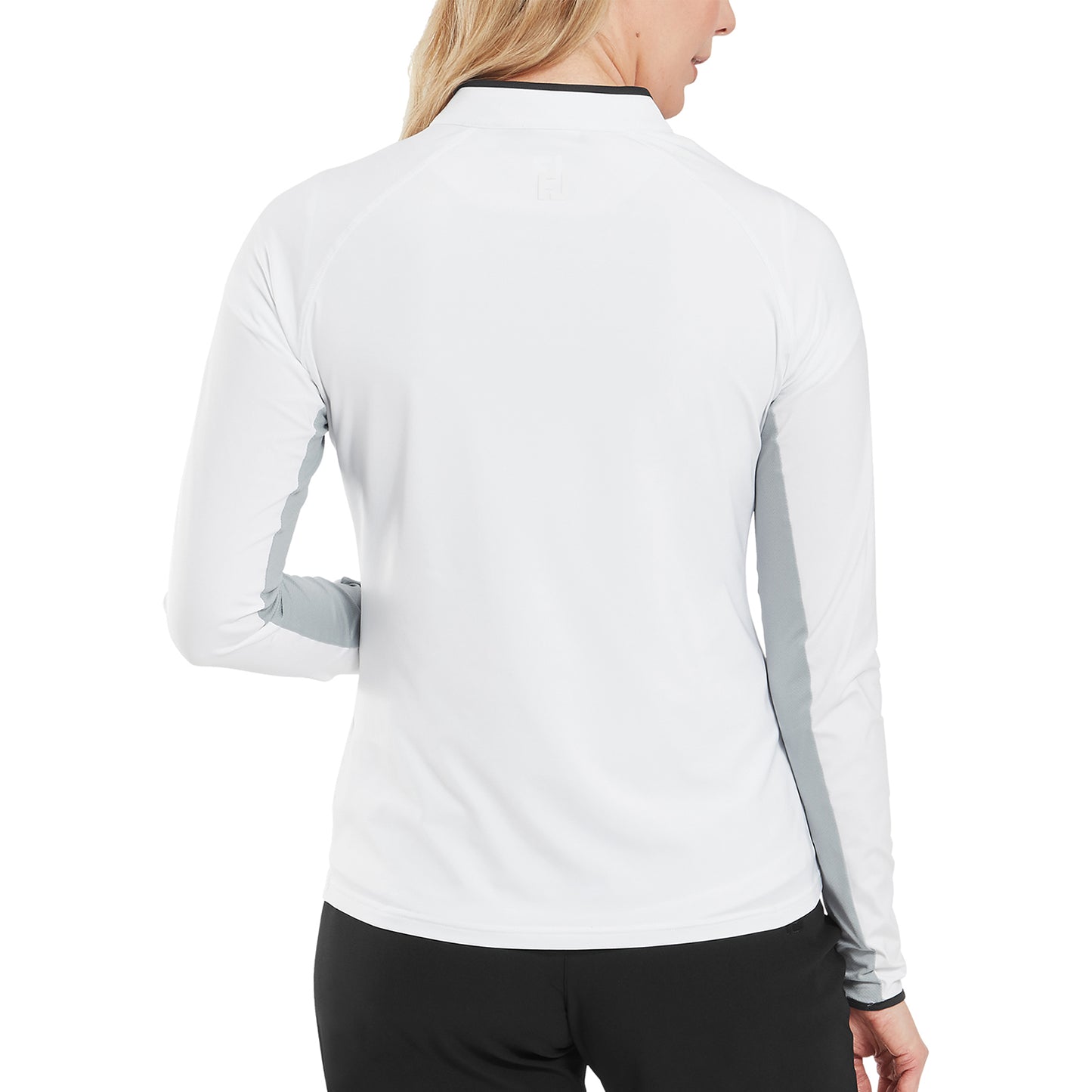 FootJoy Ladies Lightweight Breathable Zip-Neck Top with Contrast Trim