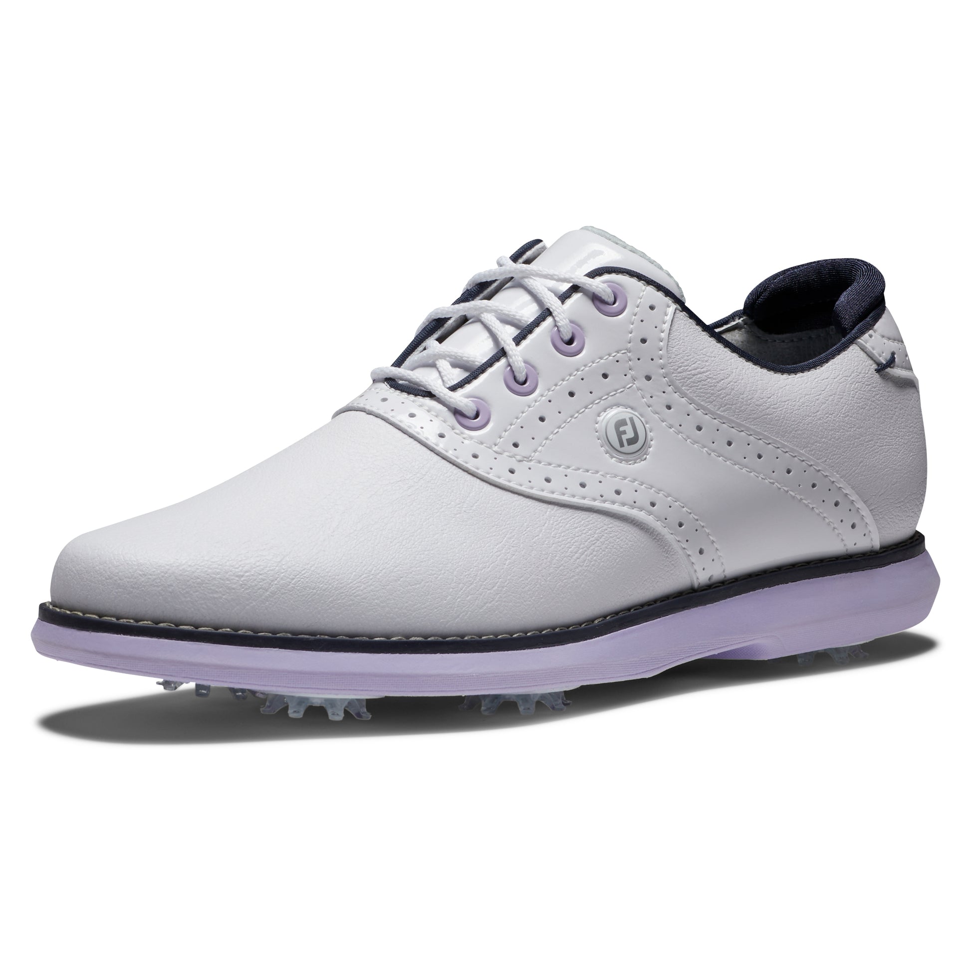 FootJoy Ladies Traditions Wide Fit Waterproof Golf Shoes with Softspikes