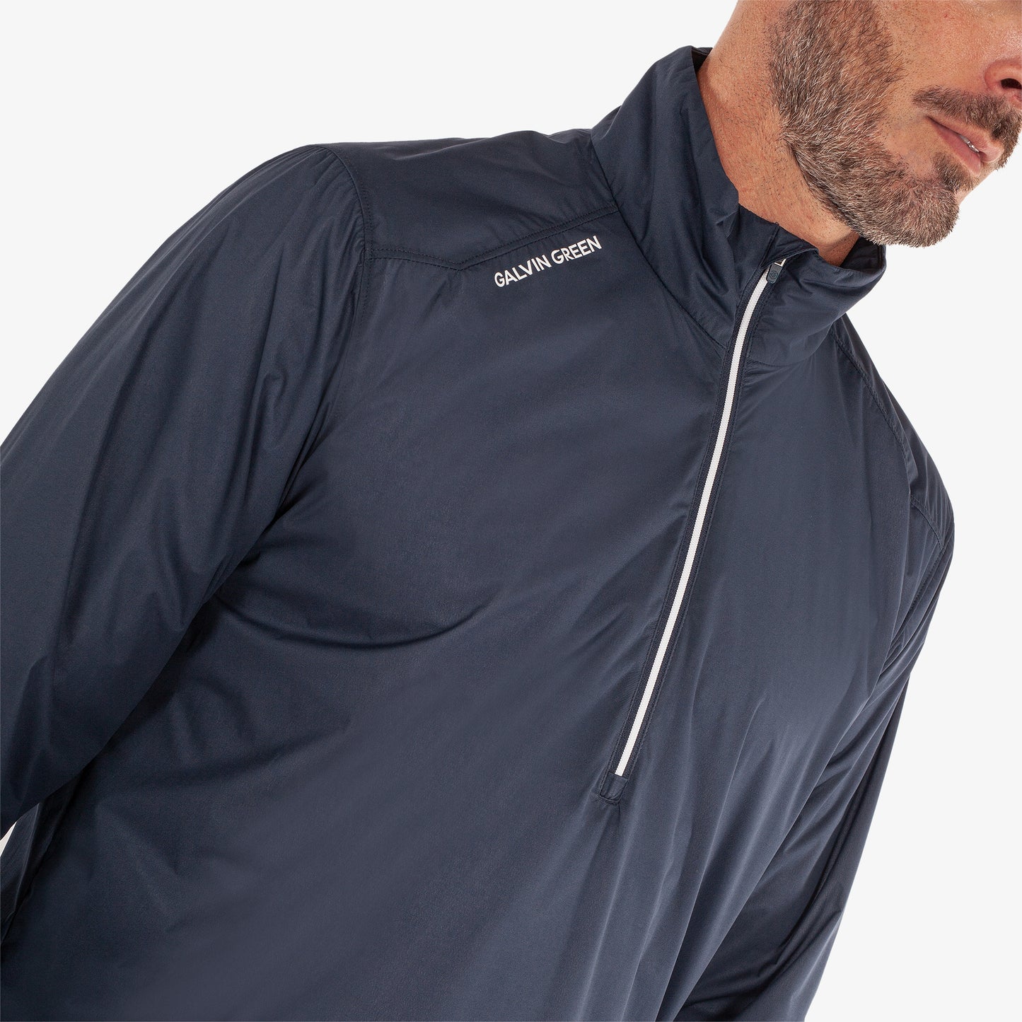 Galvin Green Mens Navy Windshirt with Water Repellent Finish