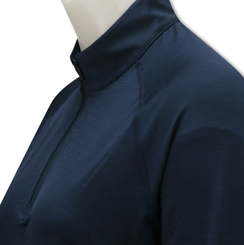 Puma Ladies 1/4 Zip YOU-V Long Sleeve Top with UPF 50+ in Navy Blazer Heather