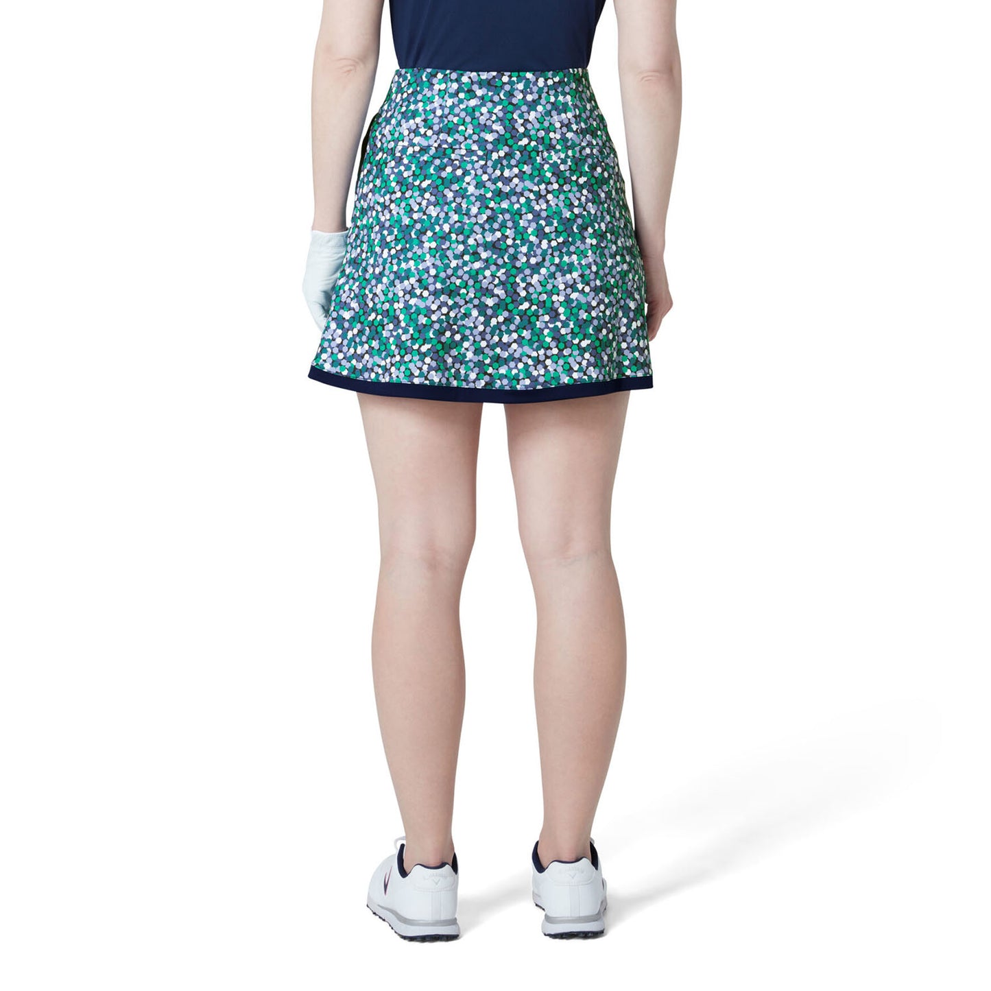 Callaway Ladies Pull-On Faux Wrap Skort with Hexagon Geo Print