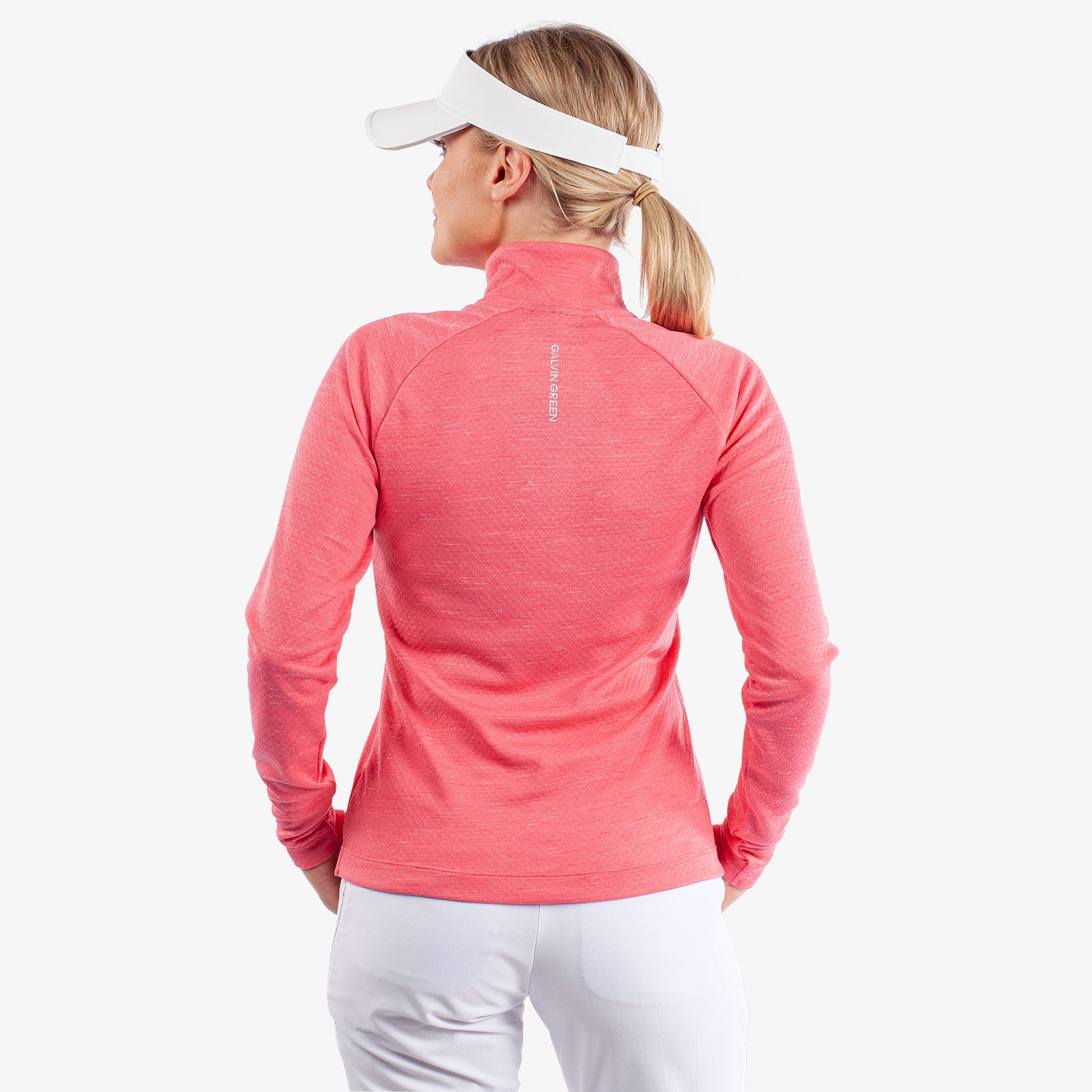 Galvin Green Women's INSULA Zip-Neck Top in Camelia Rose Melange