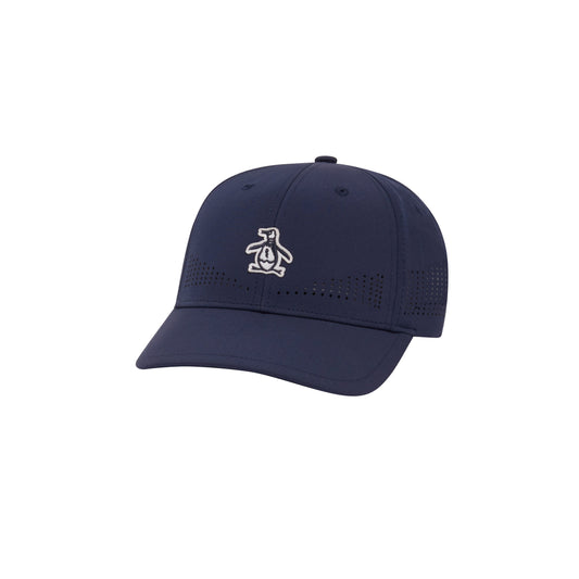 Original Penguin Ladies Lightweight Perforated Panel Cap in Navy