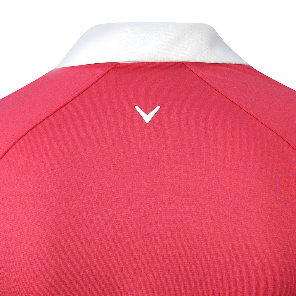 Callaway Ladies Sleeveless Colour Block Polo Shirt in Fruit Dove