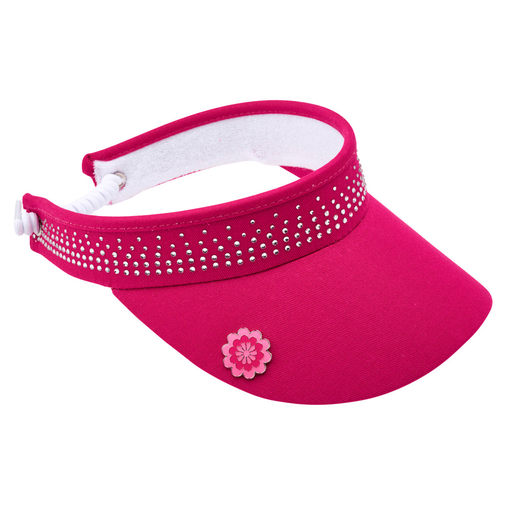 Surprizeshop Crystal Embellished Golf Visor with Adjustable Fit 