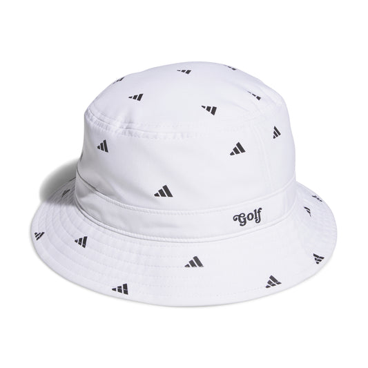 adidas Ladies Logo Printed Bucket Hat in White