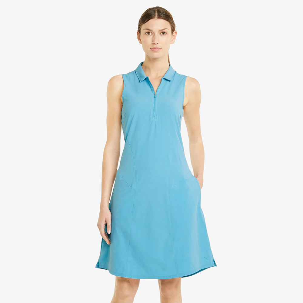 Puma Ladies Sleeveless Golf Dress in Dusty Aqua - Last One Small Only Left