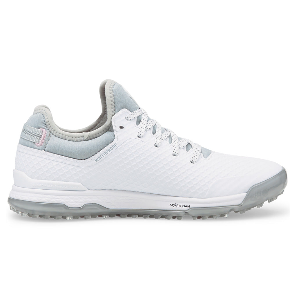 Puma Ladies PROADAPT ALPHACAT Waterproof Shoe in White, Silver & Pink