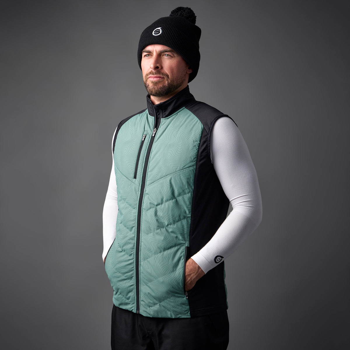 Sunderland Mens Thermal Gilet with Contrast Stretch Side Panels and a Water Repellent Finish