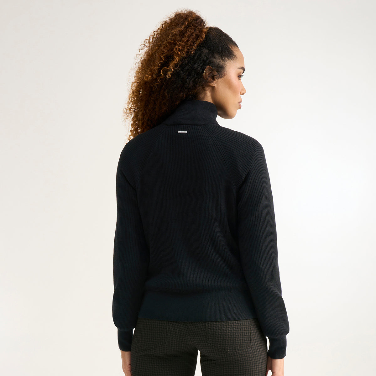 PING Ladies Full-Zip Lined Golf Sweater in Black