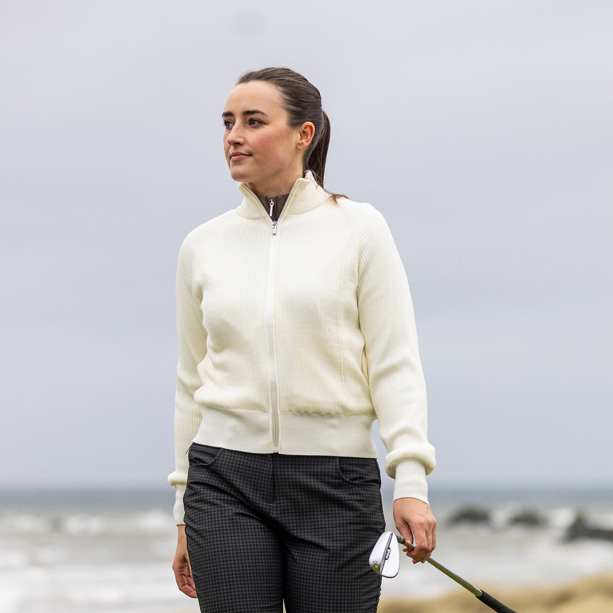 PING Ladies Full-Zip Lined Golf Sweater
