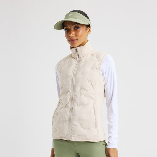 Rohnisch Ladies Padded Windbreaker Vest in Oatmeal