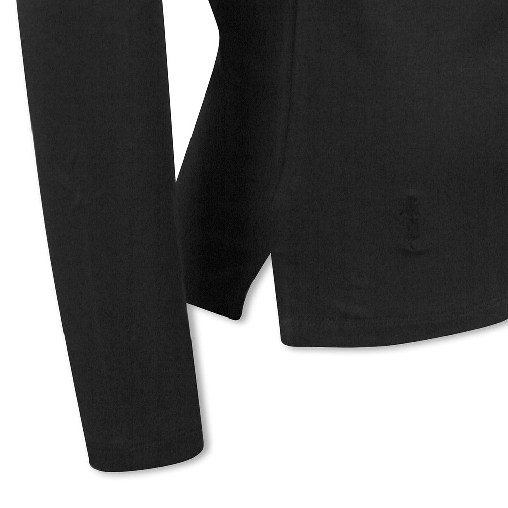 Glenmuir Ladies Long-Sleeve Cotton Roll Neck in Black