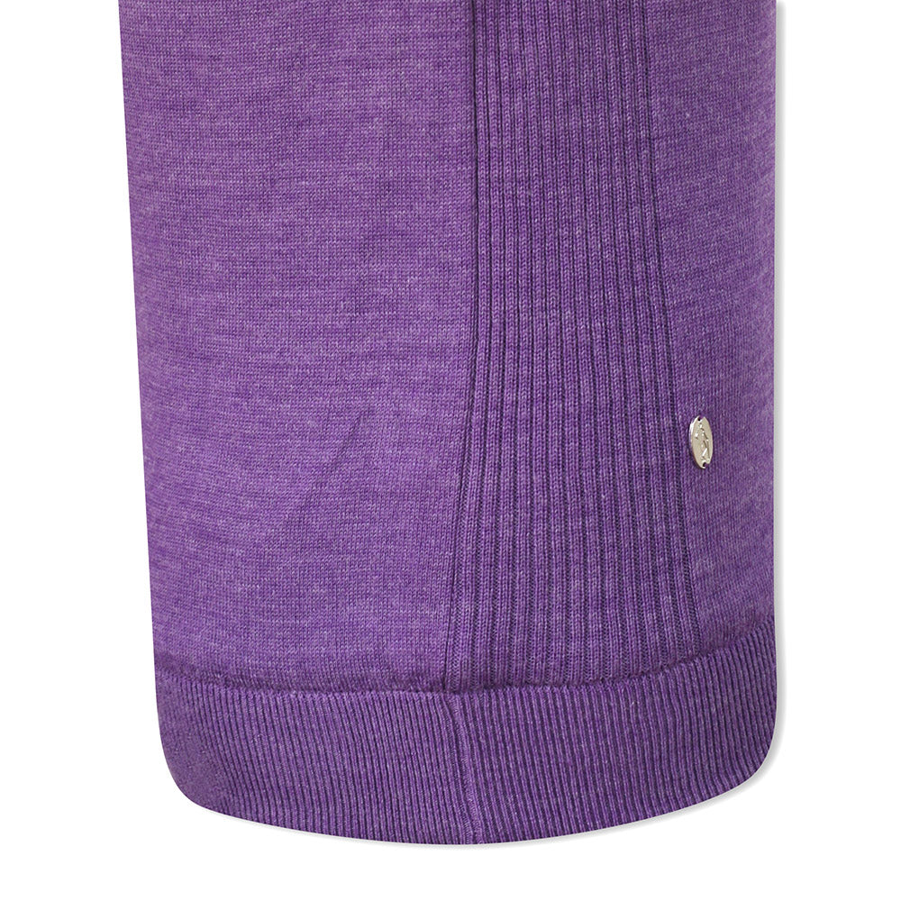 Glenmuir Ladies Merino Blend Lined Sweater with Water Repellent Finish in Amethyst