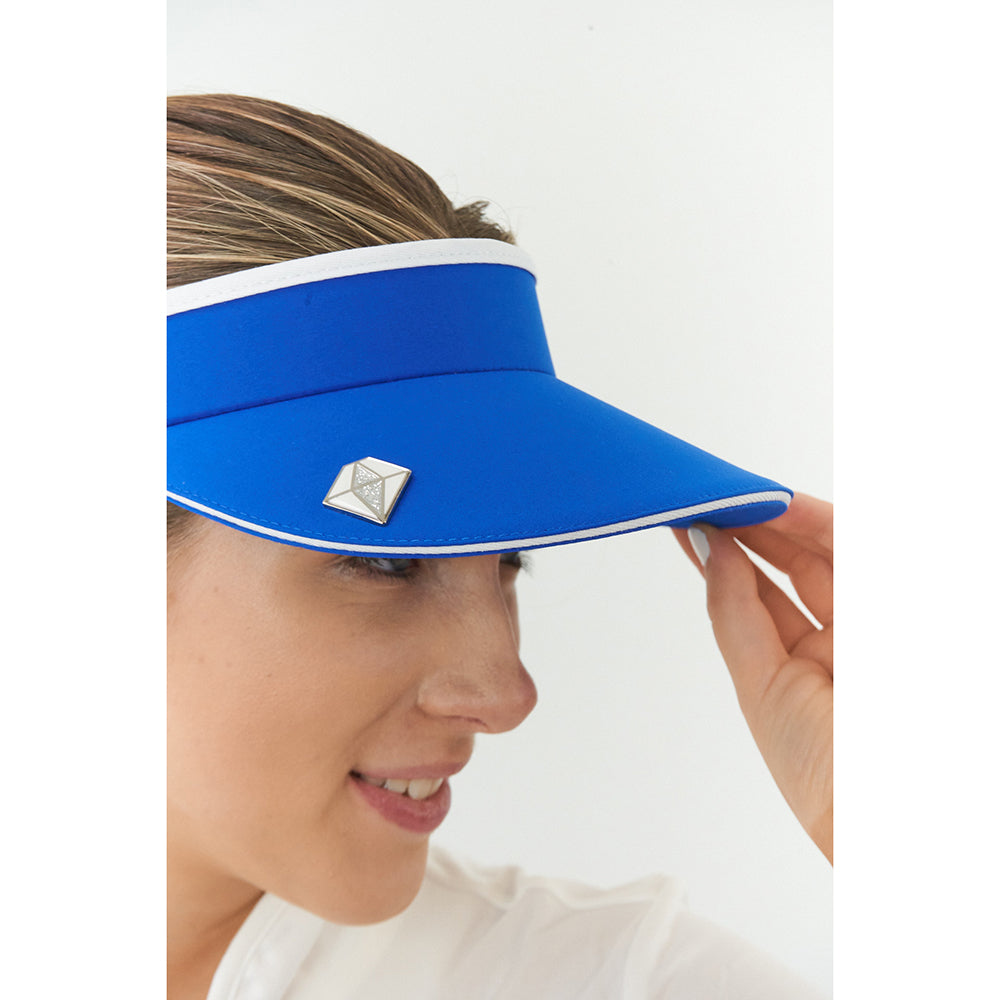 Pure Golf Ladies Cable Adjusted Golf Visor in Royal Blue