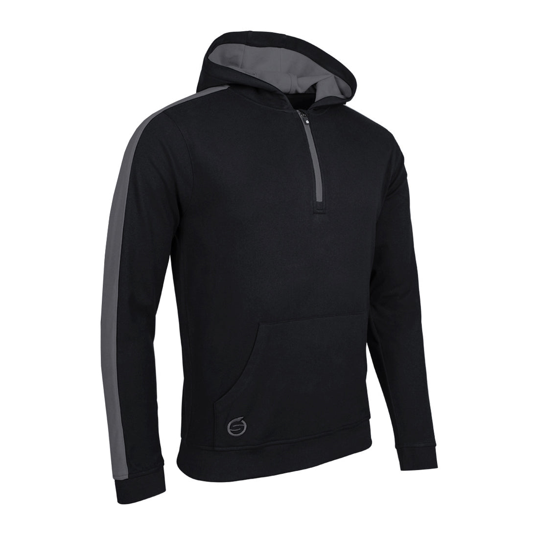 Sunderland Mens Hooded Showerproof Thermal Fleece in Black