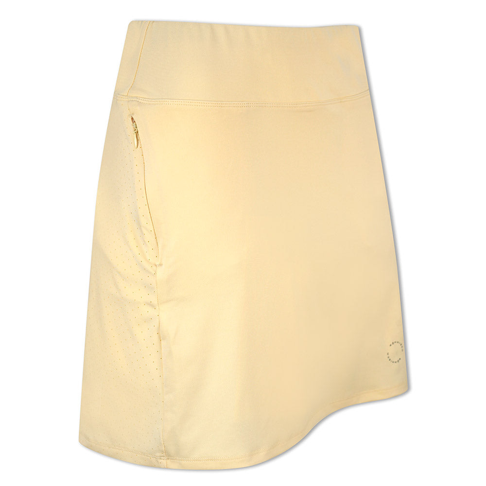 Rohnisch Ladies Perforated Panel Apricot Pull-On Stretch Skort