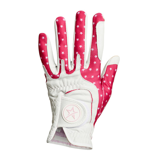 Swing Out Sister Ladies Stretch Leather Glove in Pink Glo