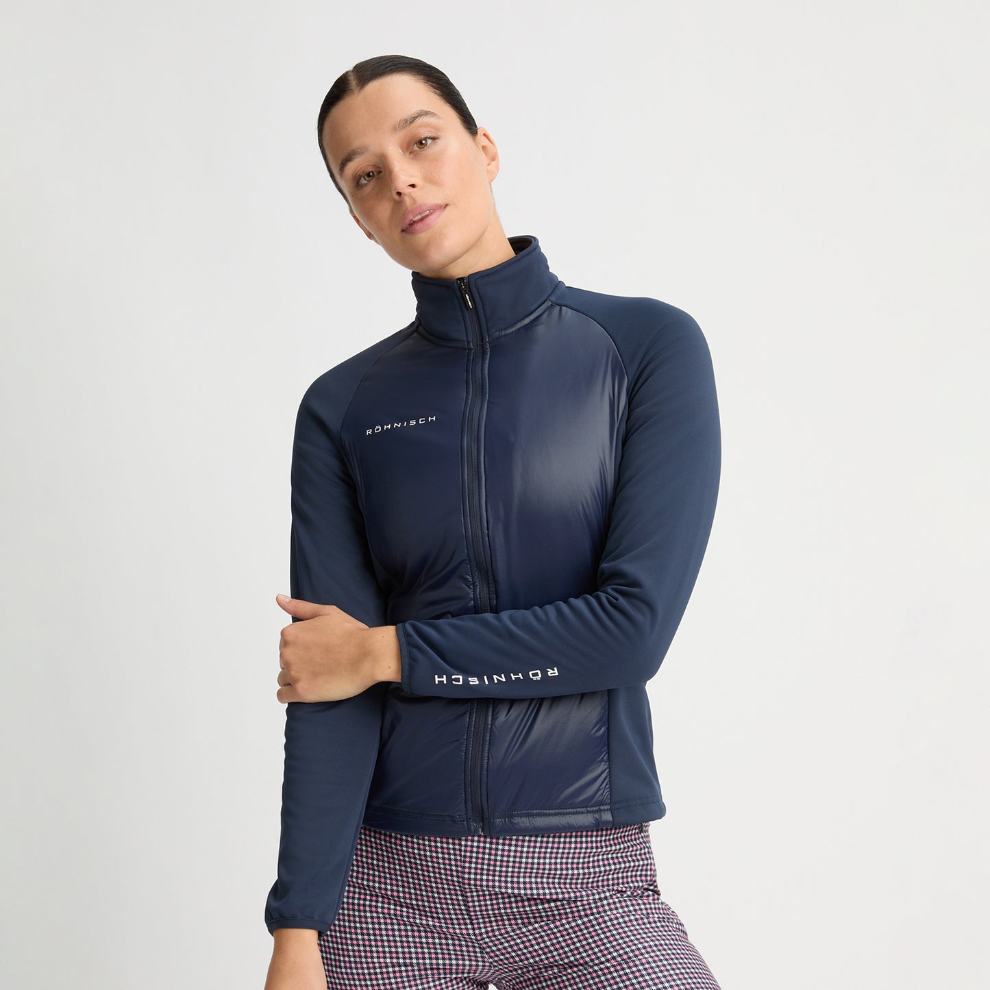 Rohnisch Ladies Hybrid Golf Jacket in Navy