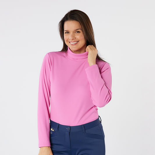 Swing Out Sister Soft-Stretch Ribbed Roll Neck with Brushed Back Inner