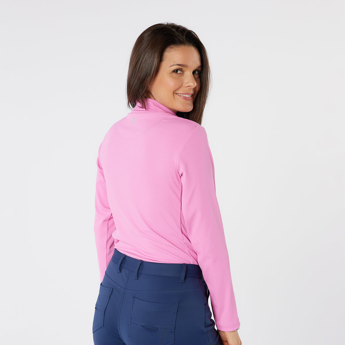 Swing Out Sister Soft-Stretch Ribbed Roll Neck with Brushed Back Inner