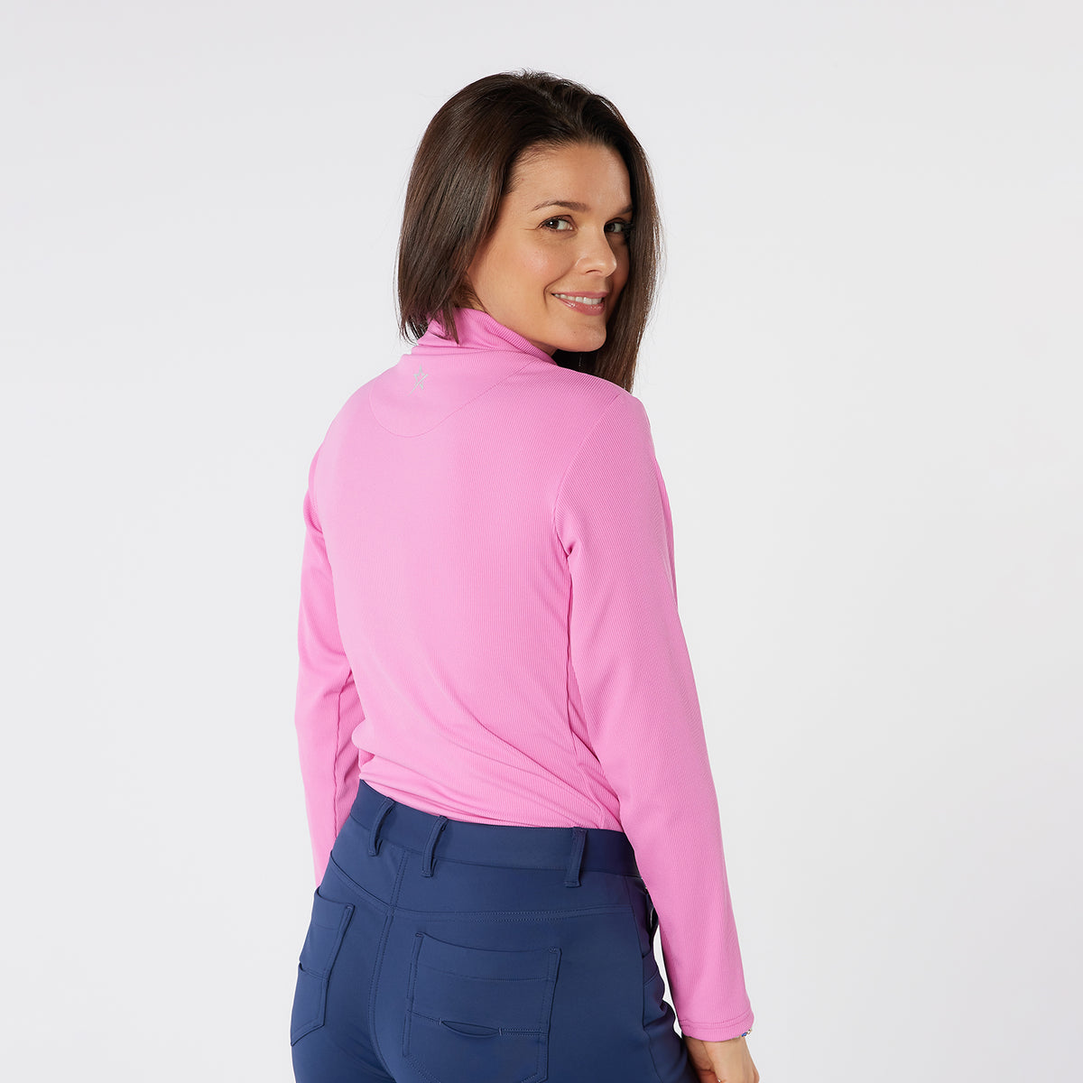 Swing Out Sister Soft-Stretch Ribbed Roll Neck with Brushed Back Inner