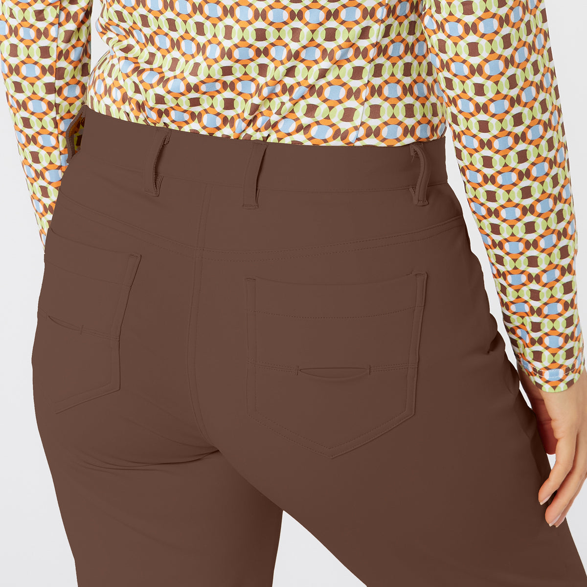 Swing Out Sister Micro-Fleece Backed Thermal Trouser in Rich Brown