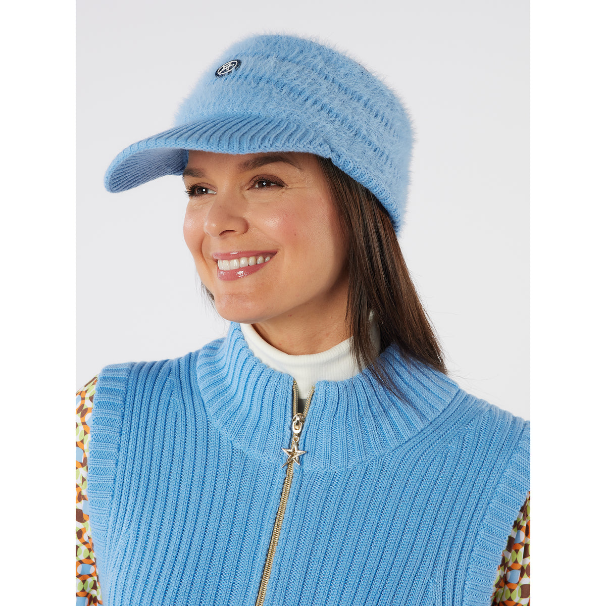 Swing Out Sister 1/4 Zip Sleeveless Pullover with Contour Ribbing