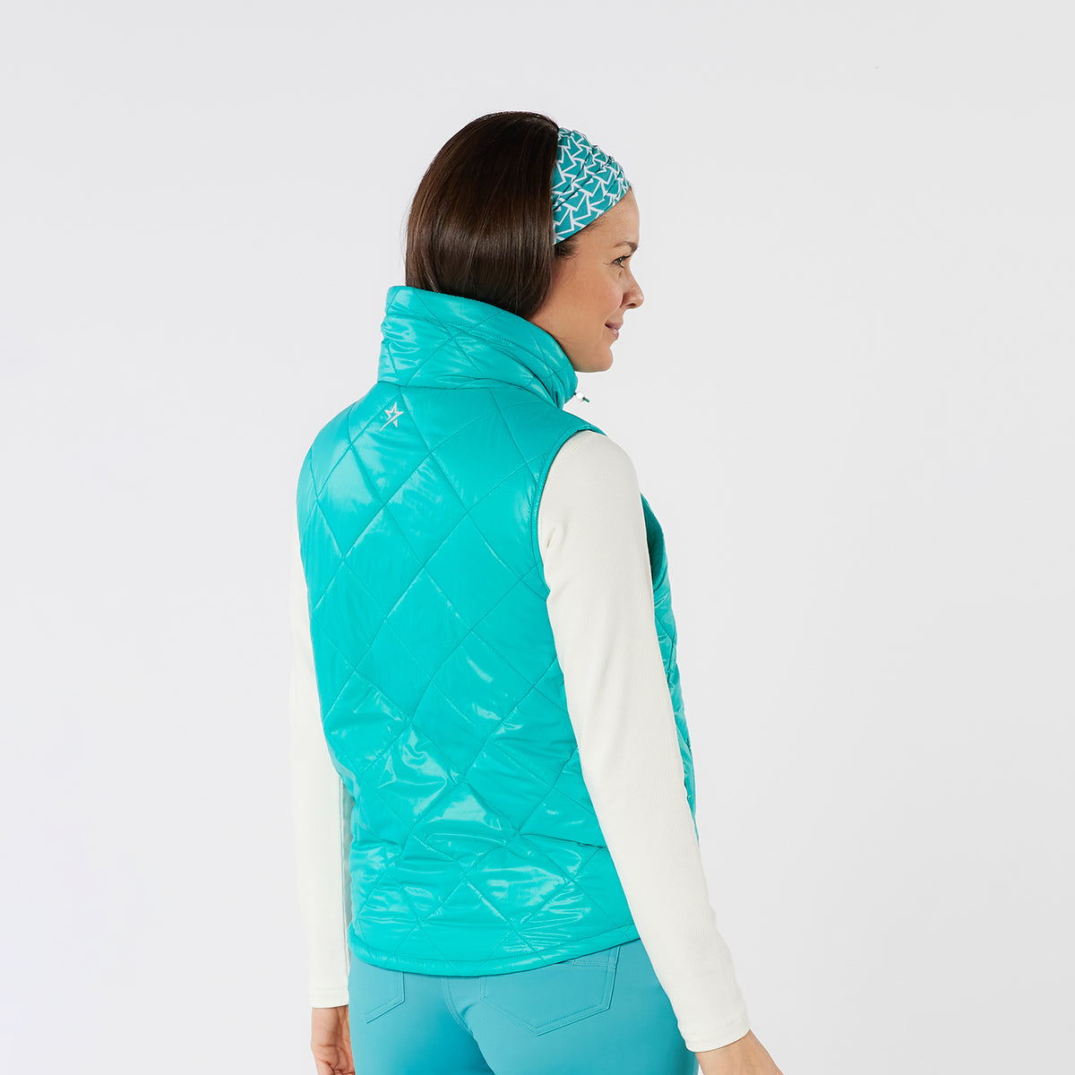Swing Out Sister Ladies Maria Active Vest in Crystal Teal