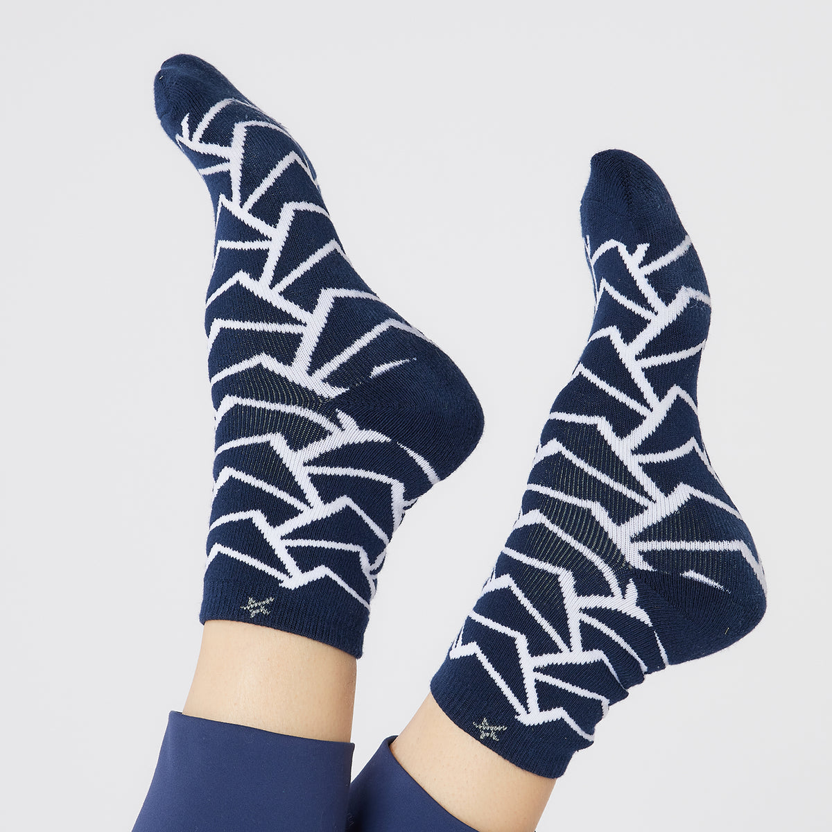 Swing Out Sister 2 Pair Pack of Socks in Navy & White