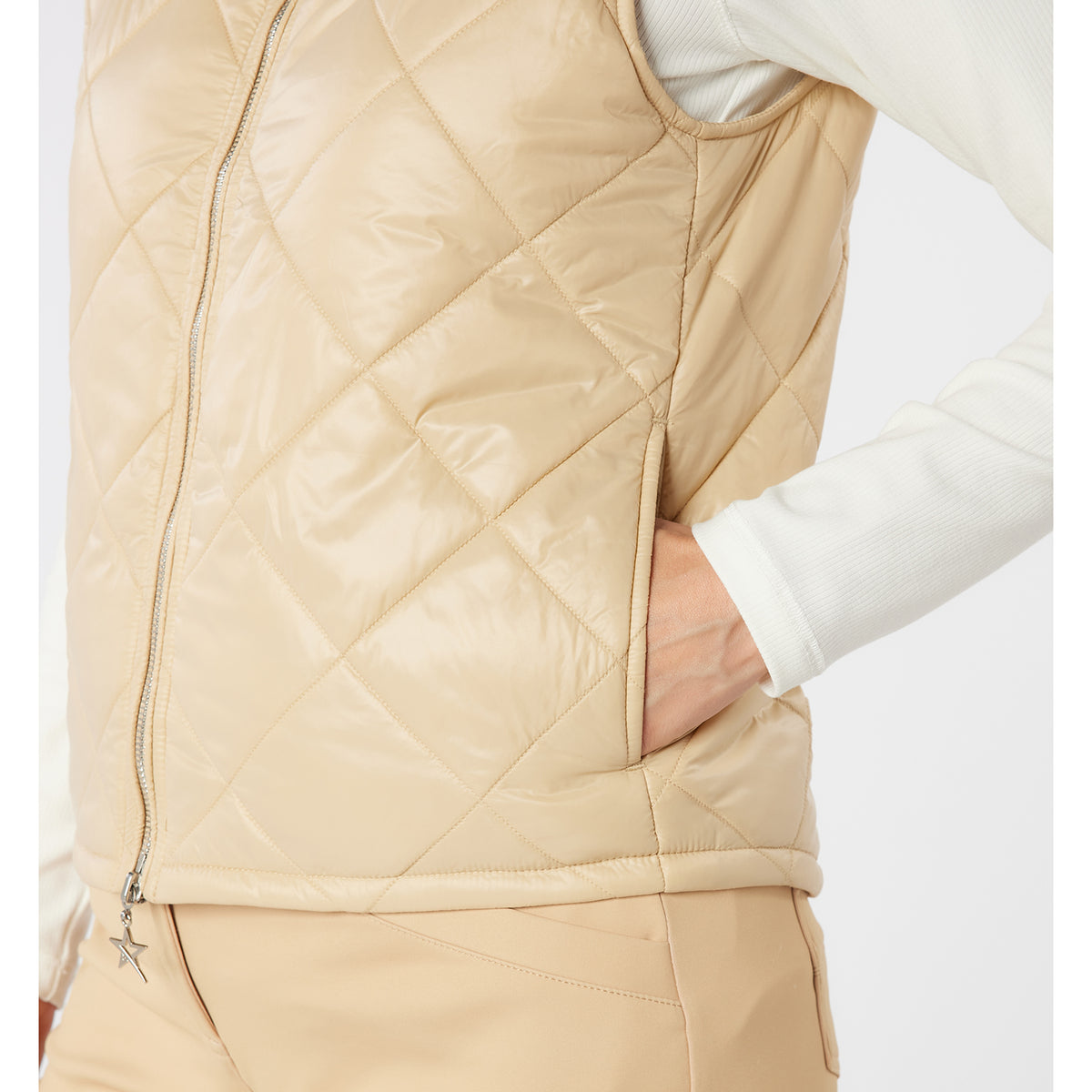 Swing Out Sister Lightweight Quilted Gilet with Adjustable Neck Toggles