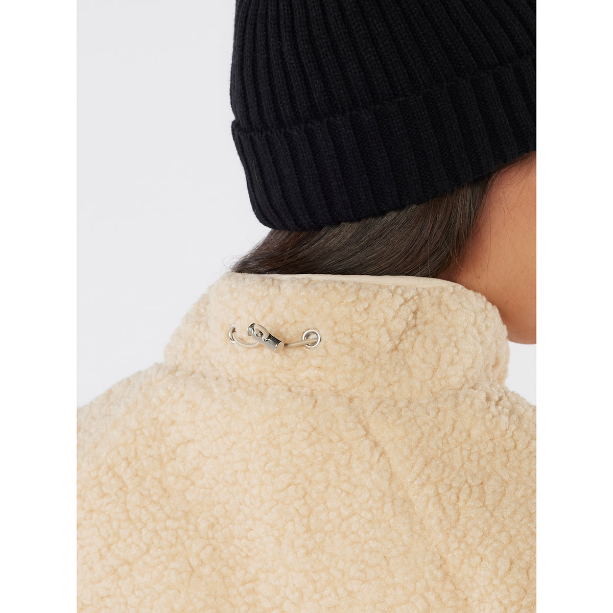 Swing Out Sister Teddy Fleece Jacket with Technical Panels & Curved Zip