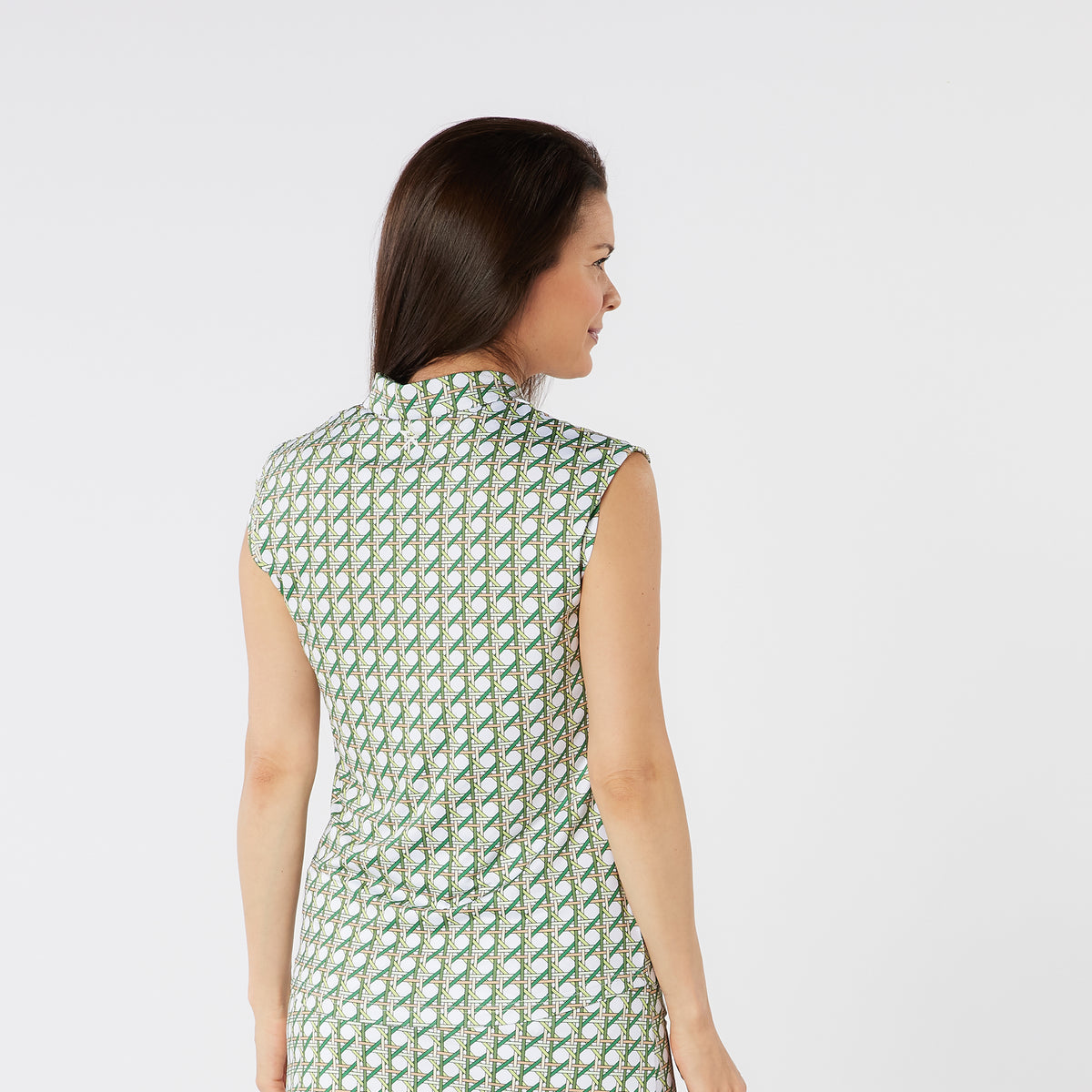Swing Out Sister Sleeveless Polo with Zip Neck