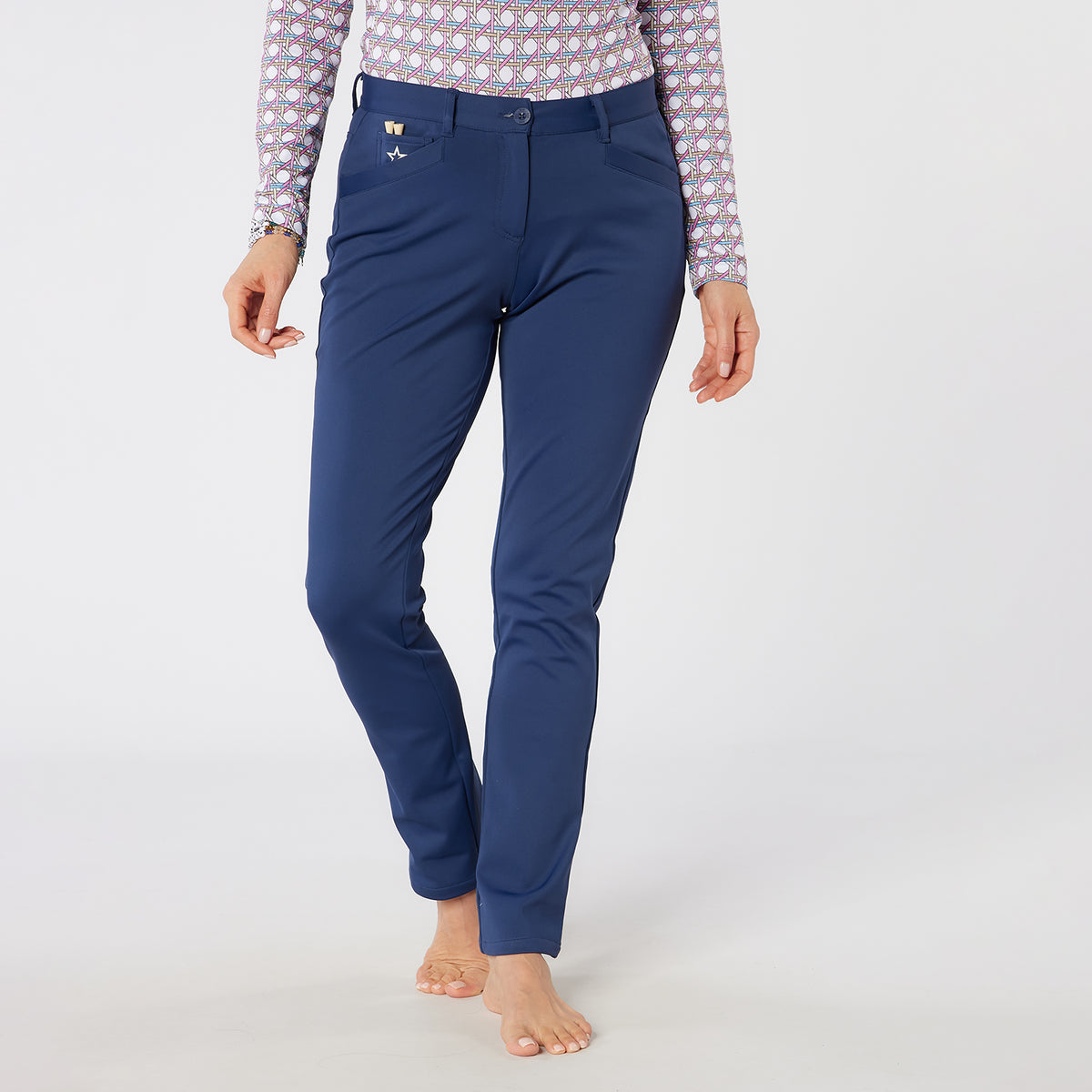 Swing Out Sister Micro-Fleece Backed Thermal Trouser in Navy Blazer