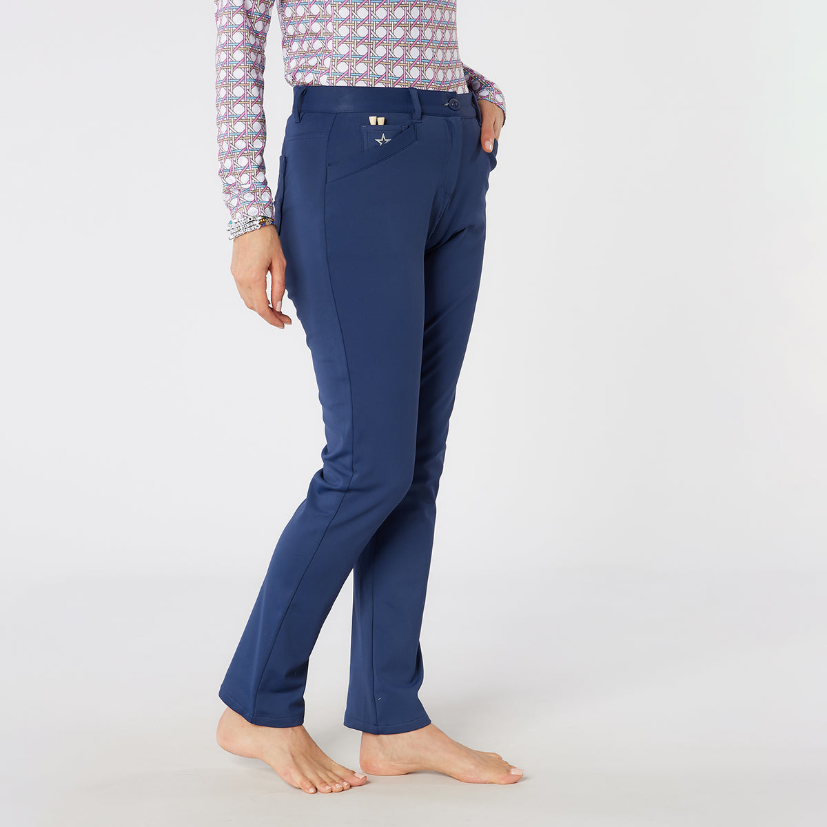 Swing Out Sister Micro-Fleece Backed Thermal Trouser in Navy Blazer
